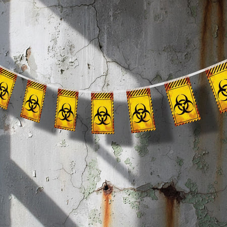 Zombie Biohazard Flag Interior Bunting - 2.4m