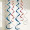 Red, White and Blue Twirly Whirlys - 91.4cm - Pack of 6