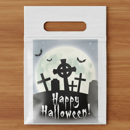 Haunted Graveyard Card Insert With Sealed Party Bag - Each