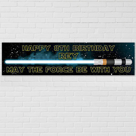 The Force Star Wars Themed Personalised Banner - 1.2m
