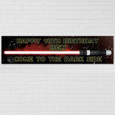 The Dark Side Star Wars Themed Personalised Banner - 1.2m