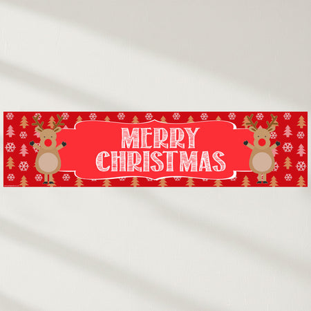 Rudolph Merry Christmas Banner - 1.2m