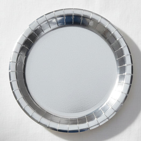 Silver Foil Plates - 23cm - Pack of 8
