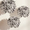 Silver Metallic Pom Pom Decorations - 41cm - Pack of 3