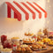 3D Red and White Awning Card Wall Decoration - 63cm