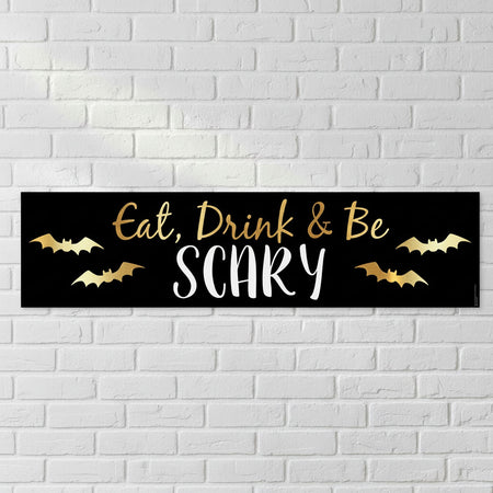 Eat, Drink and Be Scary Halloween Banner - 1.2m