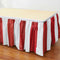 Red and White Stripes Table Skirting - 4.3m