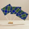 Tartan Blue Paper Table Flags - 15cm on 30cm Pole - Each