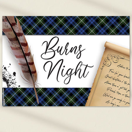Burns Night Scroll Poster - A3