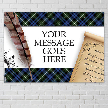 Burns Night Scroll Personalised Poster - A3