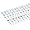 Silver Face Gems - Pack of 100