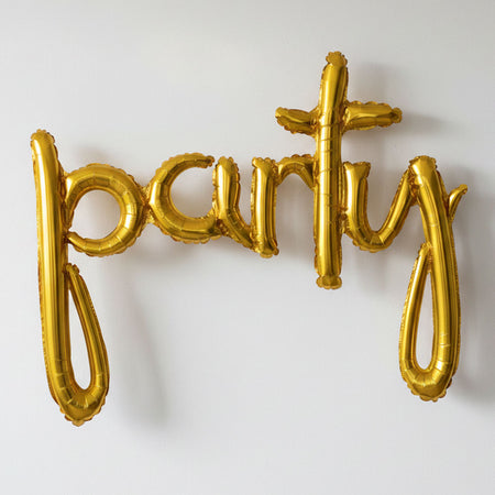 Party Gold Script Phrase Air-Fill Foil Balloon - 39