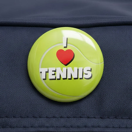I Love Tennis Wimbledon Badge - 58mm - Each