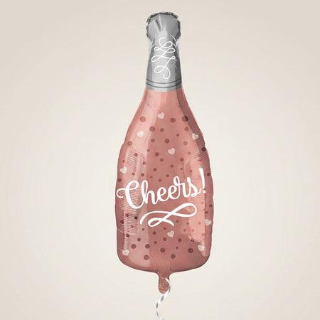 Rose Gold Champagne Bottle Foil Balloon - 14