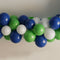Blue, Green and White Balloon Arch DIY Kit - 2.5m