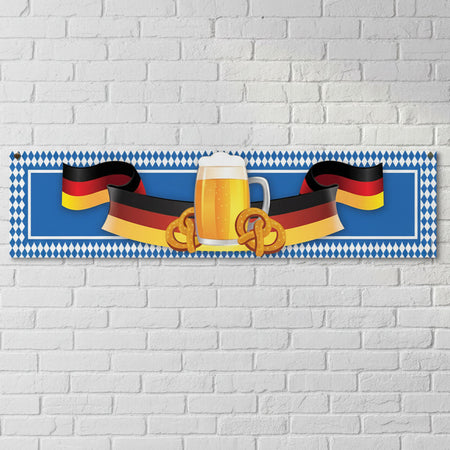 Oktoberfest German Beer & Pretzel Banner - 1.2m
