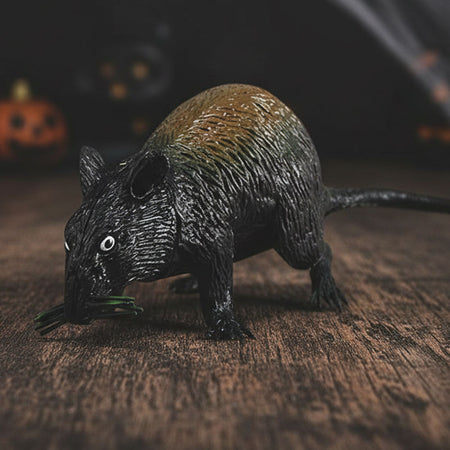 Life-Size Squeaking Rat - 13cm