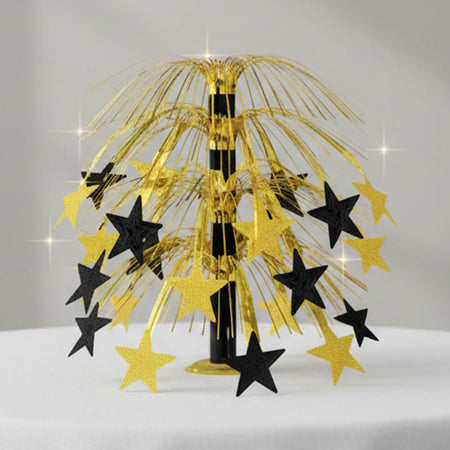 Black & Gold Star Cascade Centrepiece 18