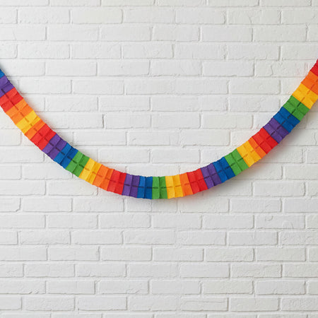 Multi Colour Tissue Paper Garland - 4m