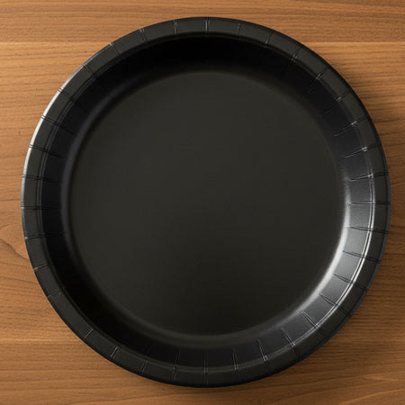 Black Paper Plates - Each - 9