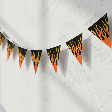 Flame 'All Weather' Bunting - 3.7m (12') - 12 Flags