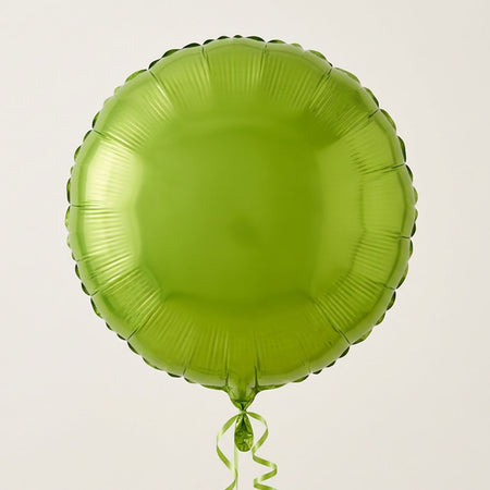 Lime Green Round Foil Balloon - 18