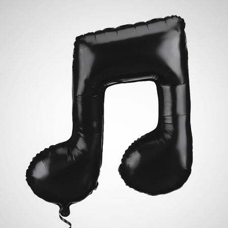 Black Double Note Foil Balloon - 36