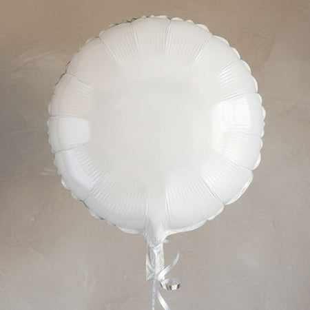 White Round Foil Balloon - 18