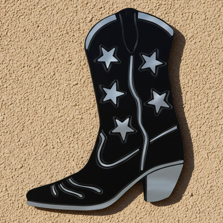 Black Cowboy Boot Silhouette 16