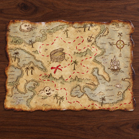 Plastic Treasure Map - 45.7cm