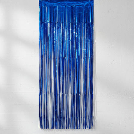 Blue Shimmer Curtain - Flame Retardent - 2.5m x 90cm