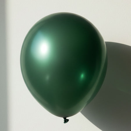 Dark Green Pearlised Latex Balloons - 12'' - Pack of 8