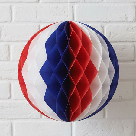 Red, White and Blue Tissue Ball - 12