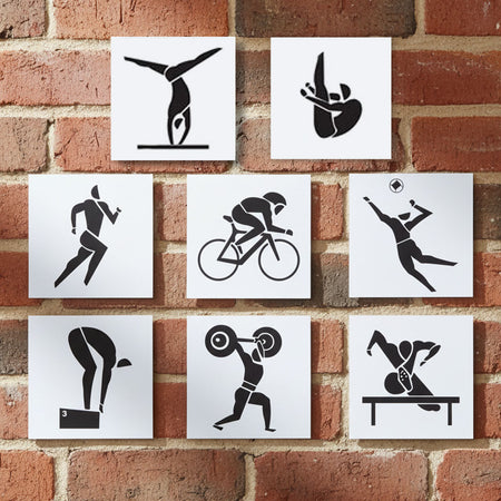 Summer World Games Athlete Cutout Decorations - 8 Sports - 40.6cm