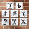Summer World Games Athlete Cutout Decorations - 8 Sports - 40.6cm