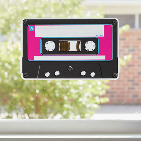 1990's Themed Cassette Tape Window Sticker - 61cm