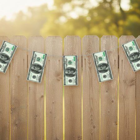 American $100 Bill 'All Weather' Bunting - 3.7m - 12 Flags