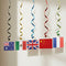 International Flag Whirls - 1.02m - 10 Countries - Pack of 5