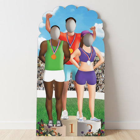 Summer World Games Winners Podium Stand-In Photo Prop - 1.95m