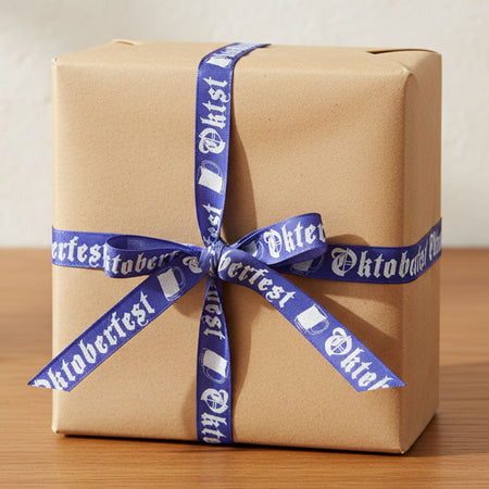 Oktoberfest Beer Printed Ribbon - 25mm - Per Metre