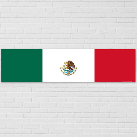 Mexican Themed Flag Banner - 120 x 30cm