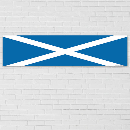 Scottish St. Andrew's Themed Flag Banner - 120 x 30cm