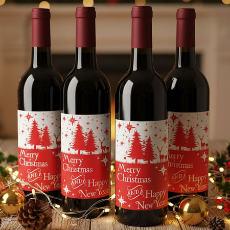 Wonderful Christmas Drinks Bottle Labels - Sheet of 4
