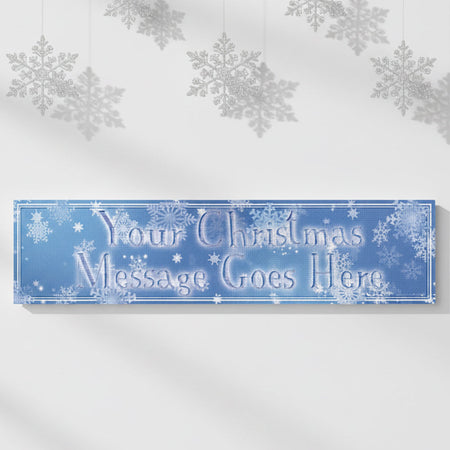 Frosty Snowflakes Personalised Banner - 1.2m