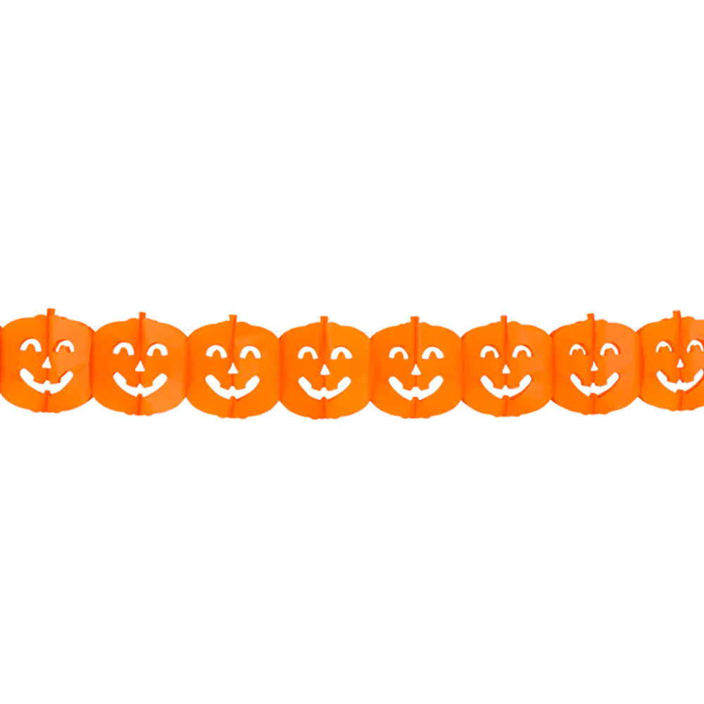 Tissue Paper Pumpkin Jack-O-Lantern Garland - 3m