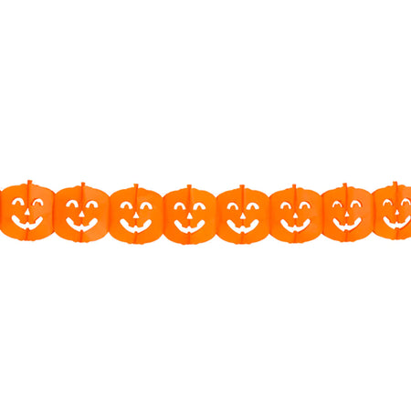 Tissue Paper Pumpkin Jack-O-Lantern Garland - 3m