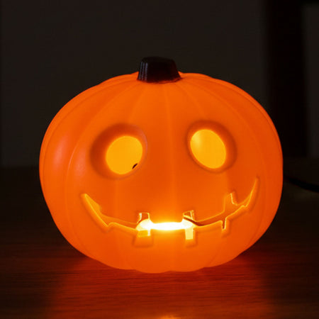 LED Light Up Flashing Pumpkin Decoration - 10cm