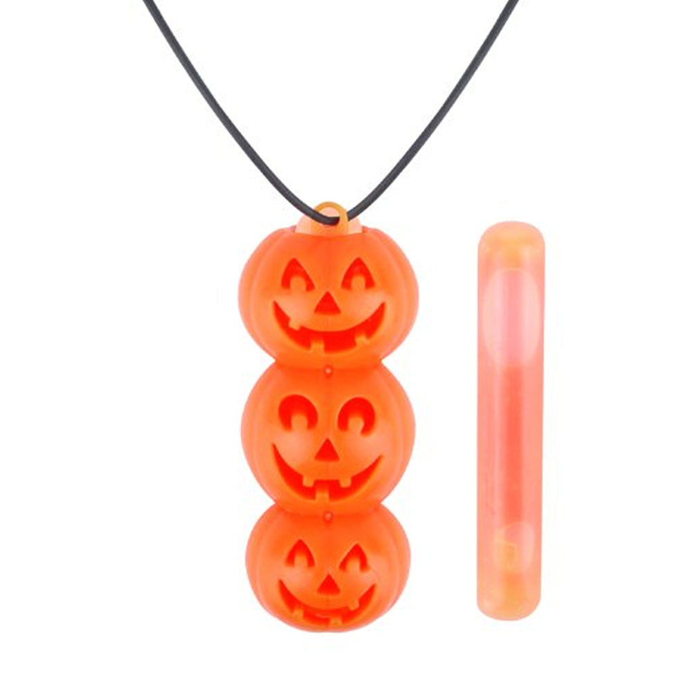 Halloween Glow In The Dark Pumpkin Necklace - Each