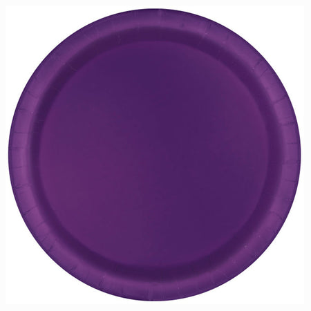 Purple Paper Plates - Each - 9