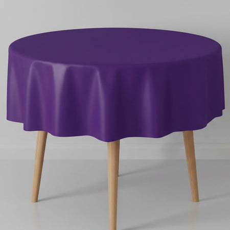 Purple Round Plastic Tablecloth - 2.13cm
